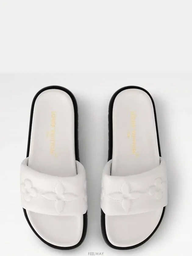 1AD86P NEW LV Shore Flat Comfort Mule Sandals