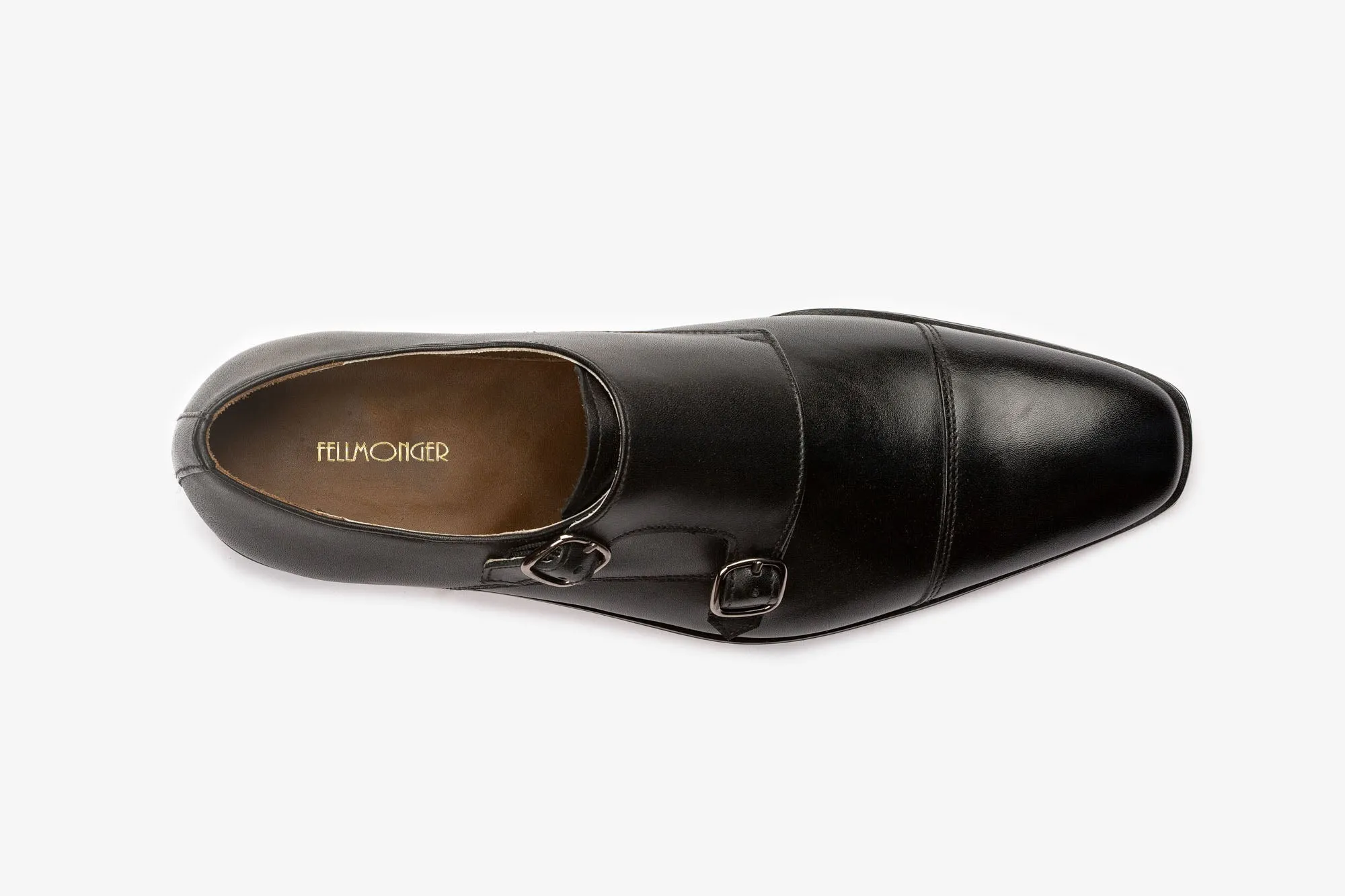 Black Monk Straps With Captoe