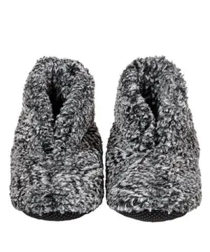 Bootie Slipper - Cozy Cable in Ash Faux Fur (One Small Left!)