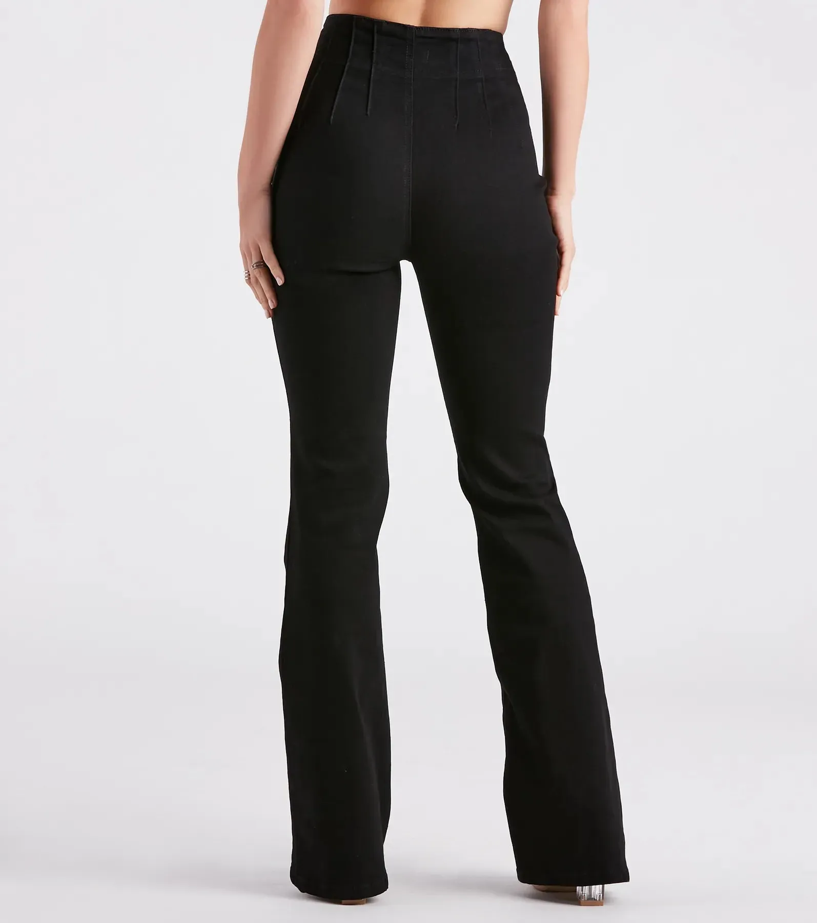 Bri High-Rise Button-Up Flare Jeans by Windsor Denim