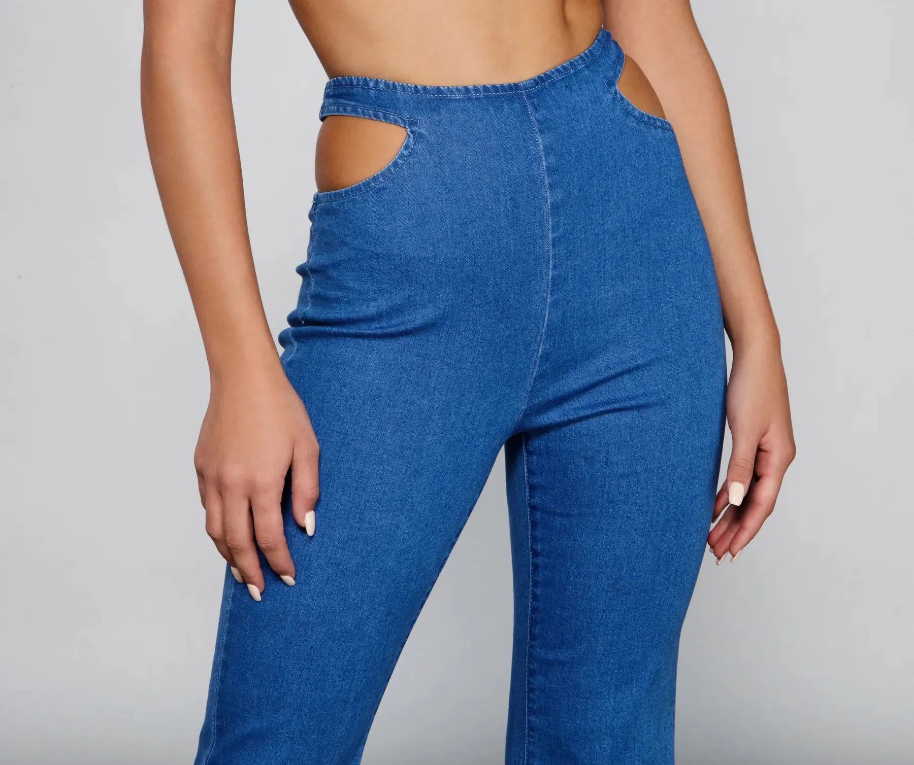 Bring The Flare Cutout Jeans
