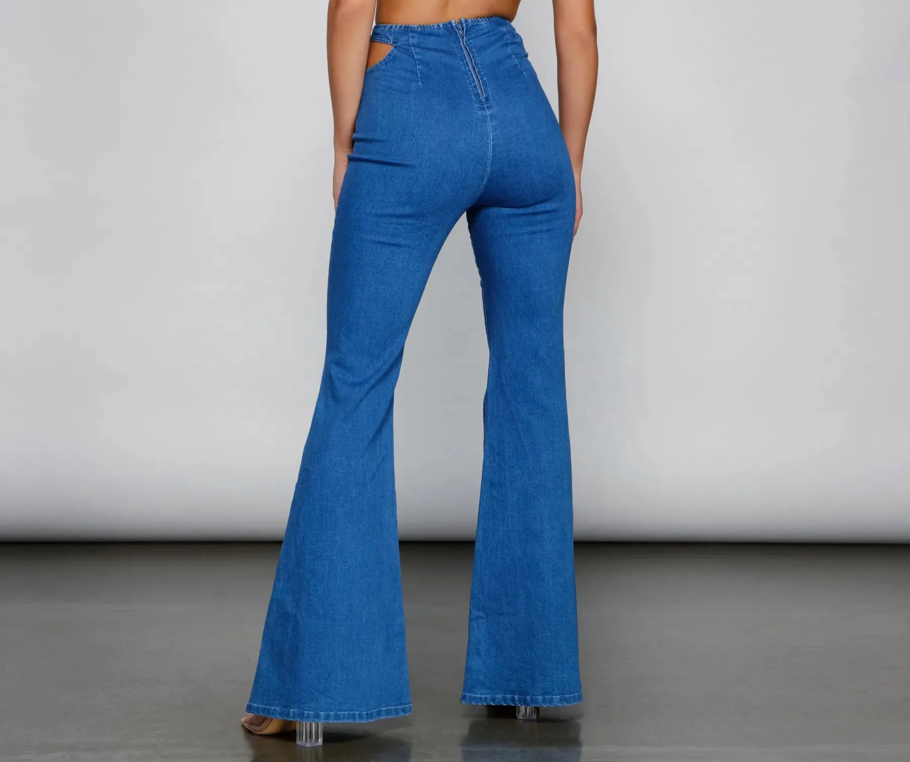 Bring The Flare Cutout Jeans