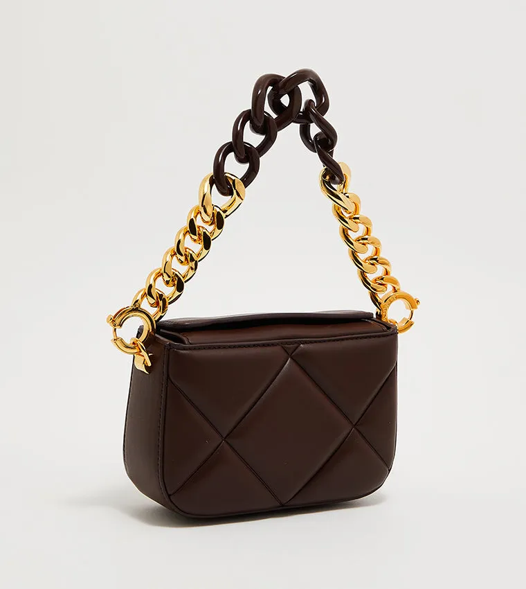 C&K Raleigh Mini Danika Chunky Chain Paded Bag with Box