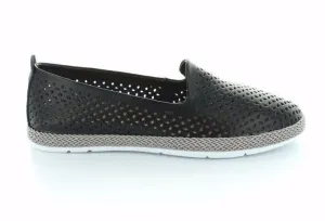 CC Resorts Remi Black Ladies Flat leather Casual