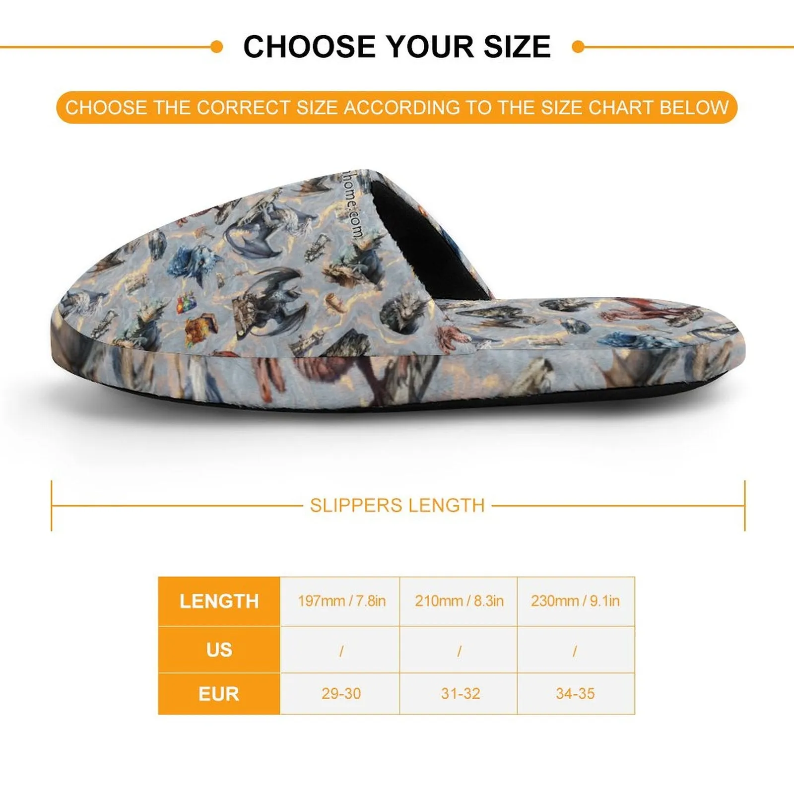 Children's Cotton Flannel Slippers, Misc Designs (20)