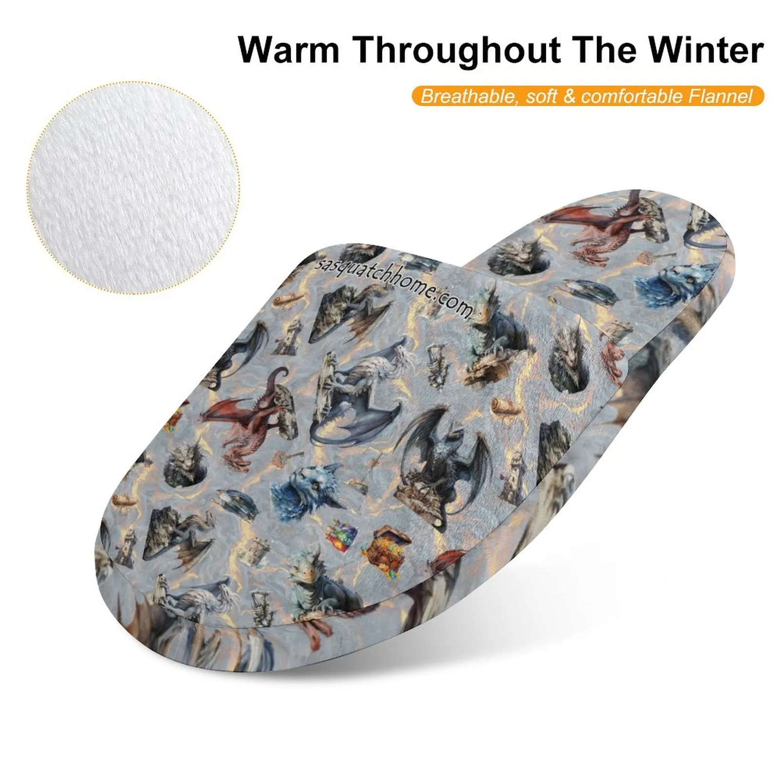 Children's Cotton Flannel Slippers, Misc Designs (20)