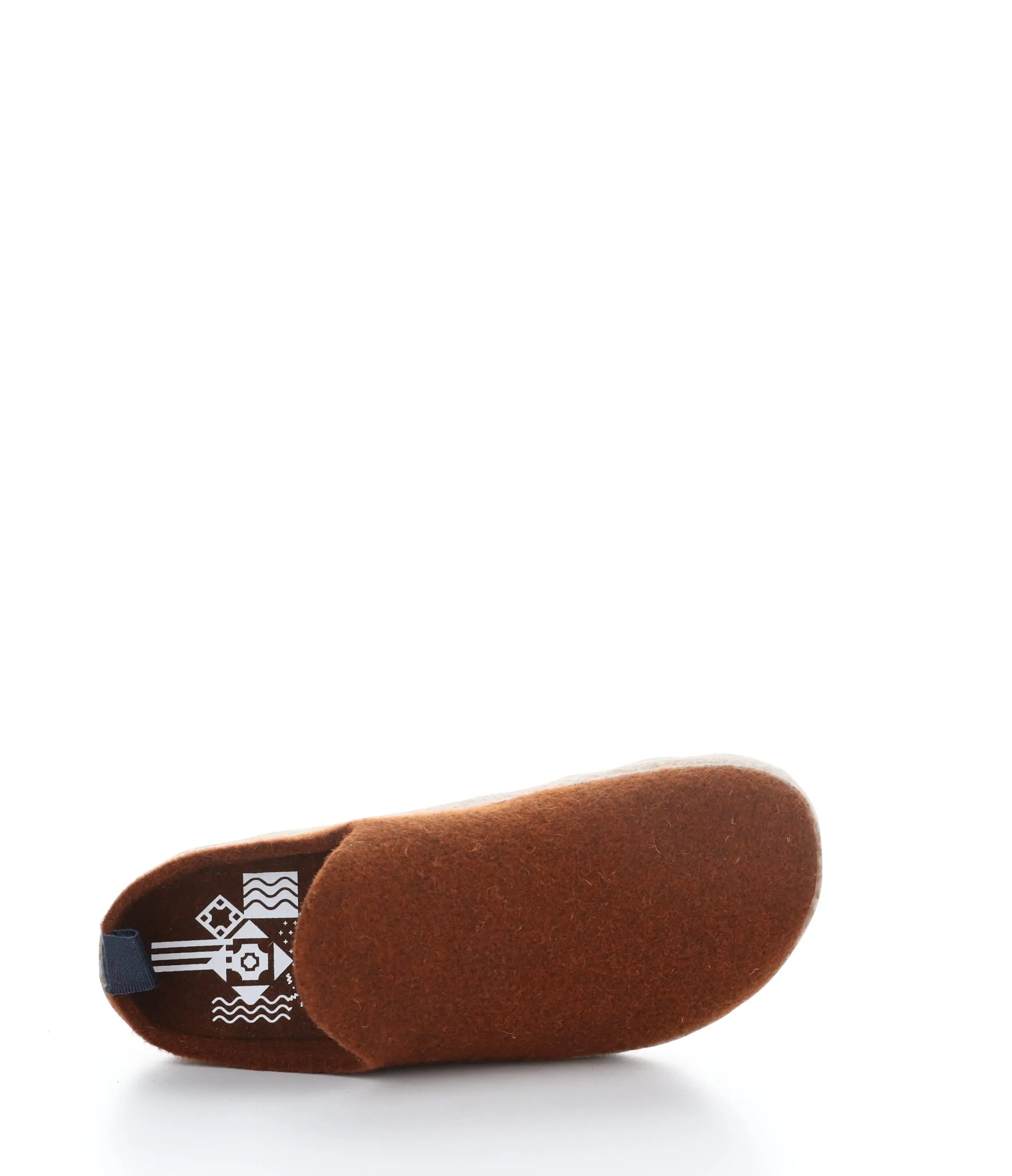 COME023ASP BROWN Round Toe Shoes