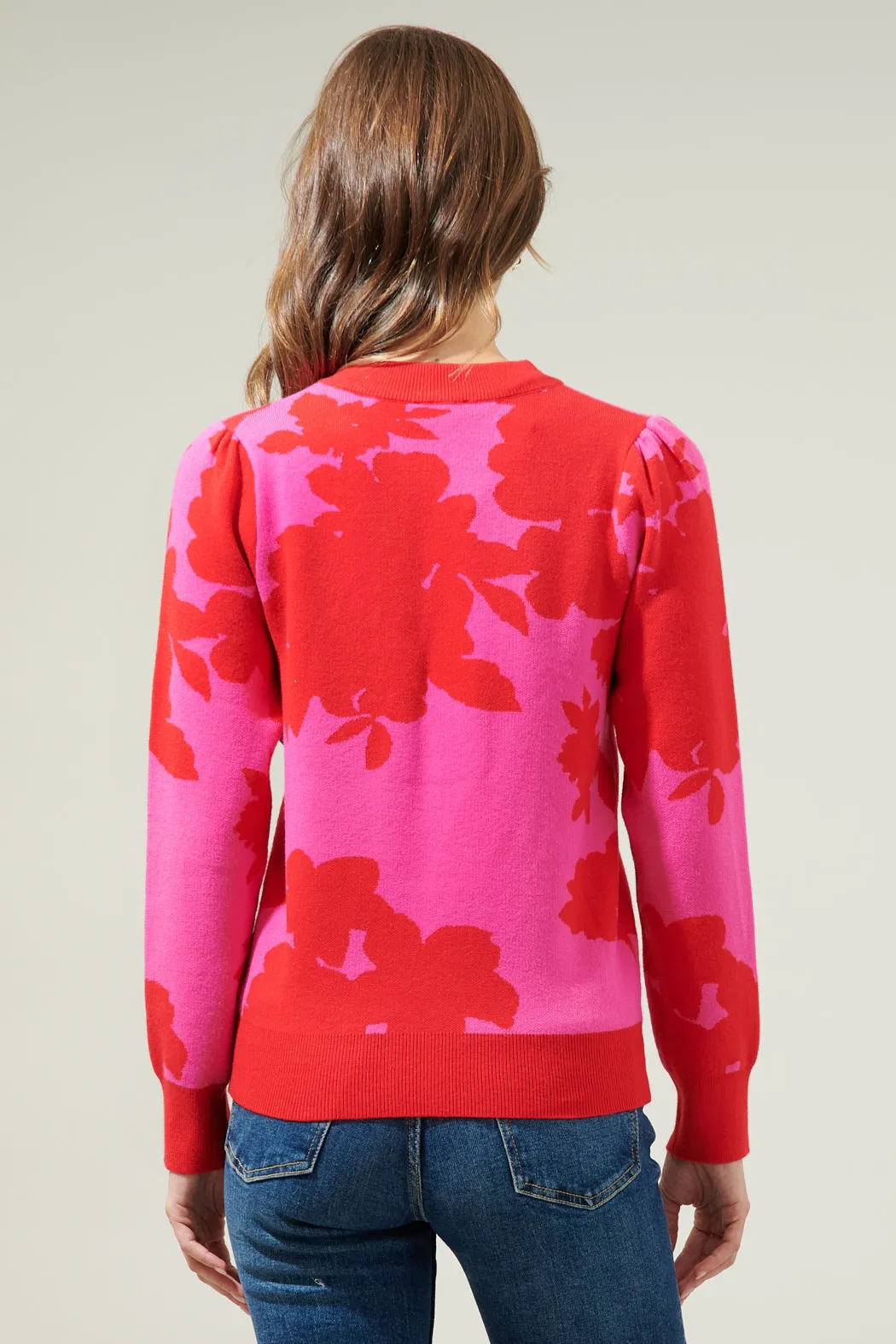 Crocket Floral High Neck Sweater