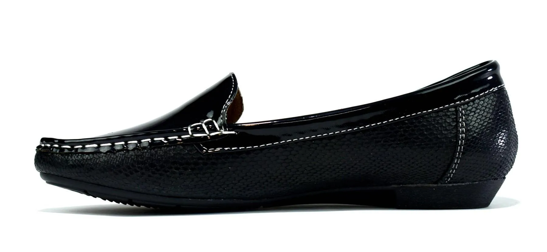 Emma Leather Black Snake