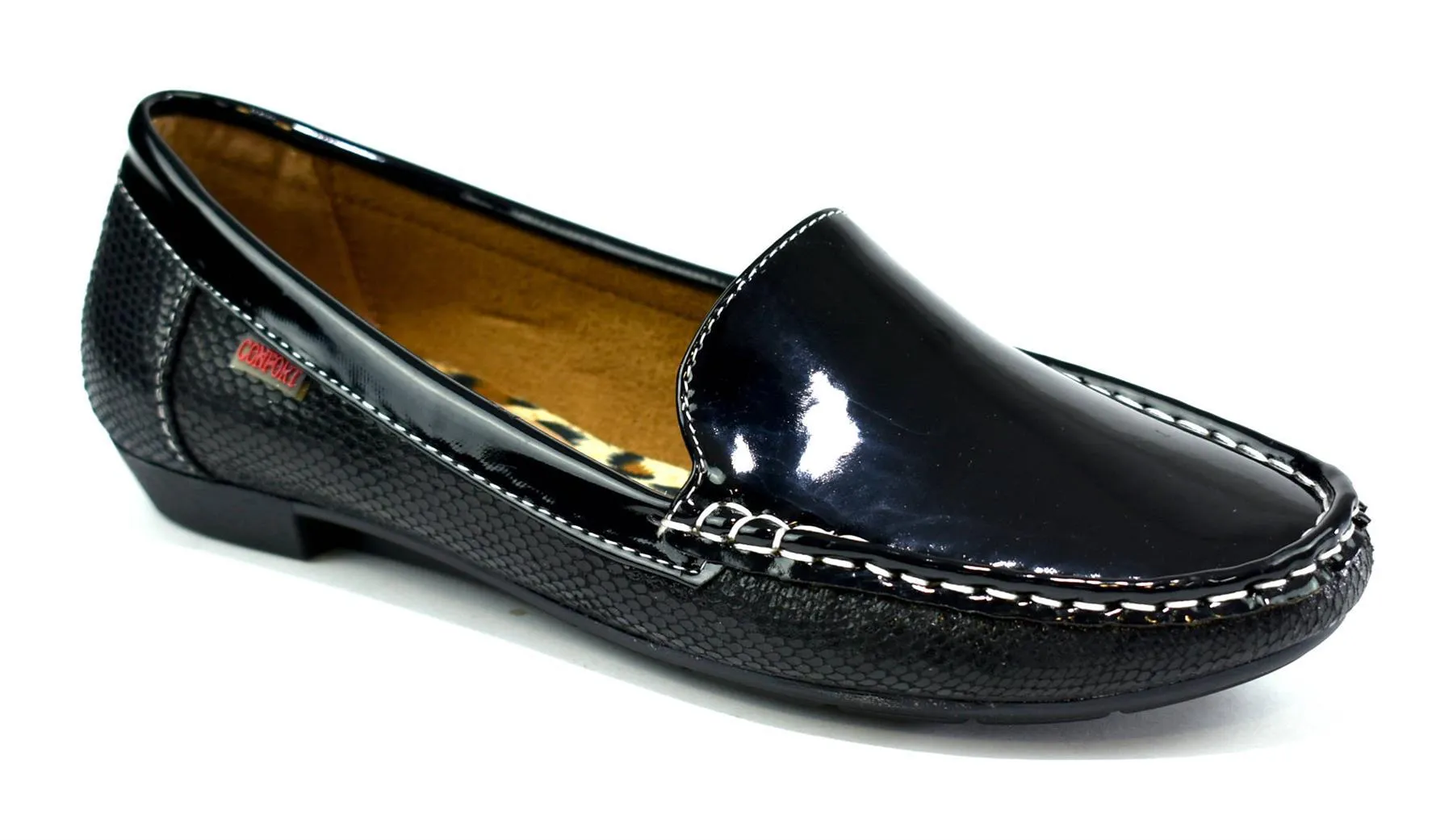 Emma Leather Black Snake