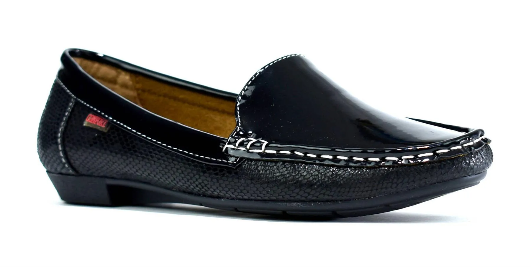 Emma Leather Black Snake
