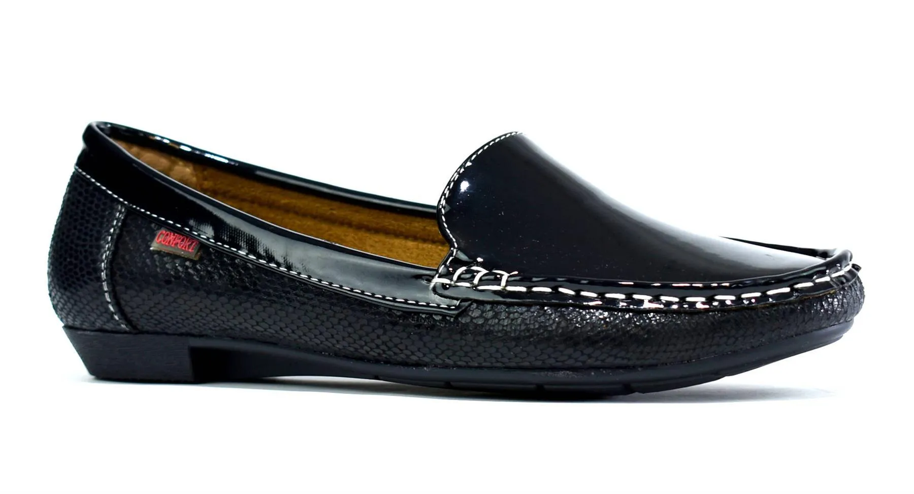 Emma Leather Black Snake