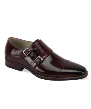 Giovanni Noel Monk Strap Dress Shoe - Burgundy