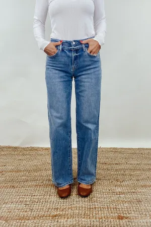 Good Vibes Belted Wide Jeans