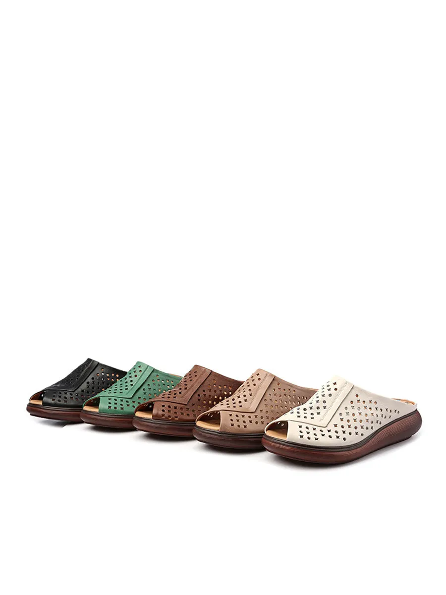 High Quality Leather Platform Wedge