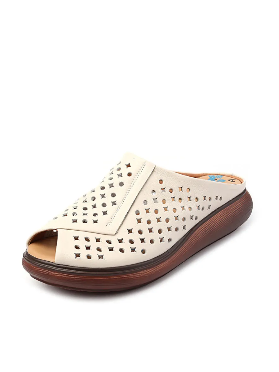 High Quality Leather Platform Wedge