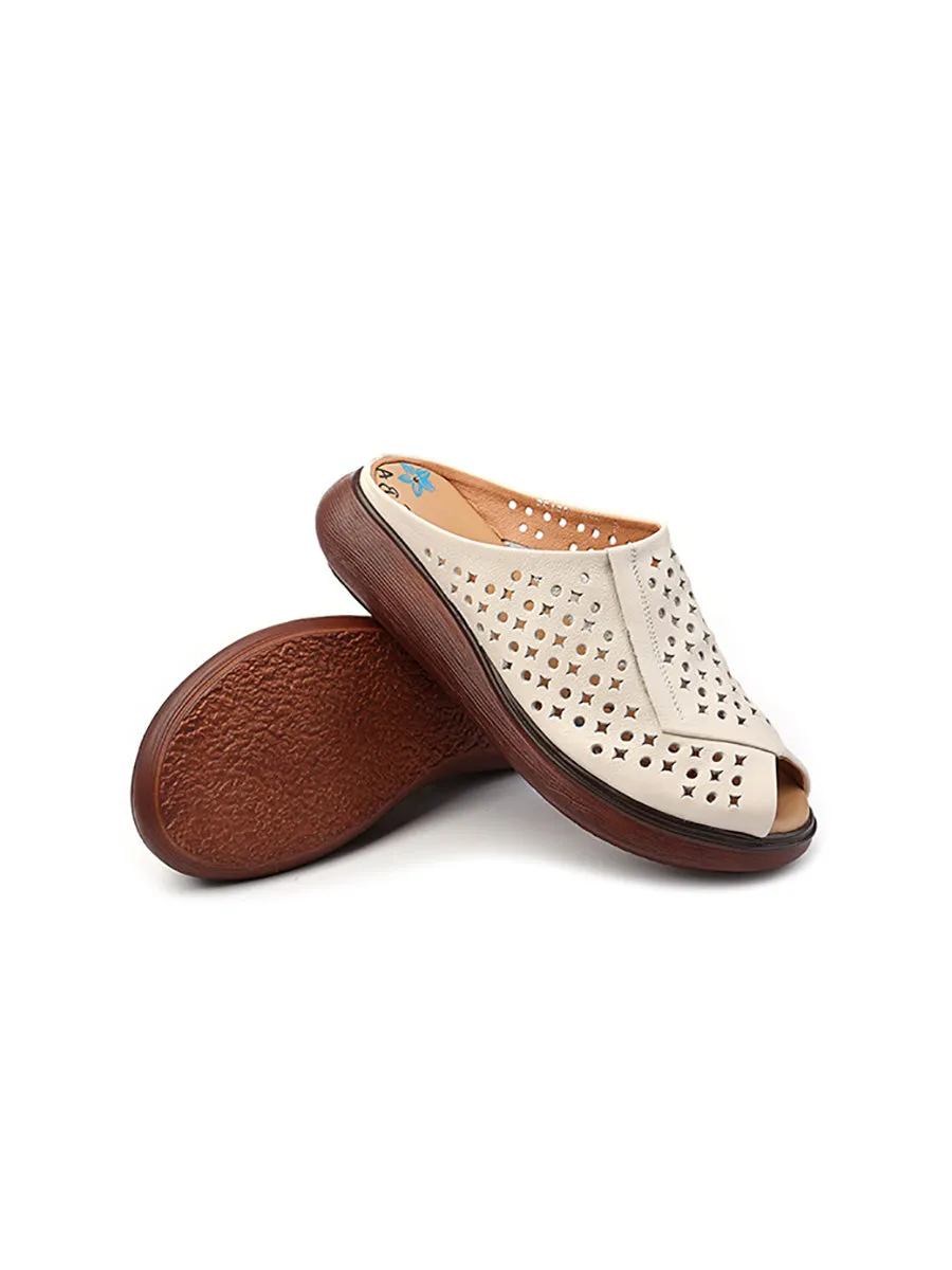 High Quality Leather Platform Wedge