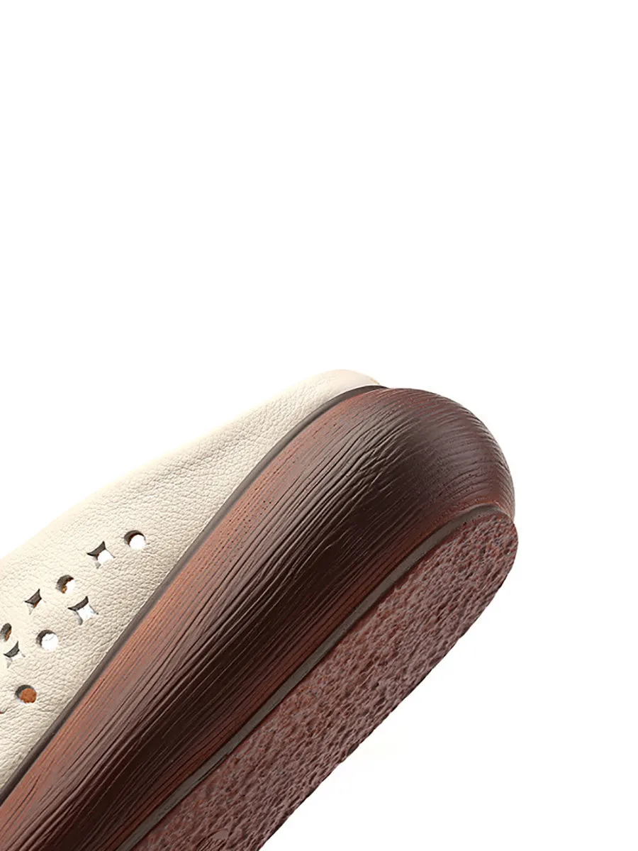 High Quality Leather Platform Wedge