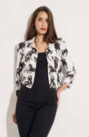 Horse Print Short Jacket