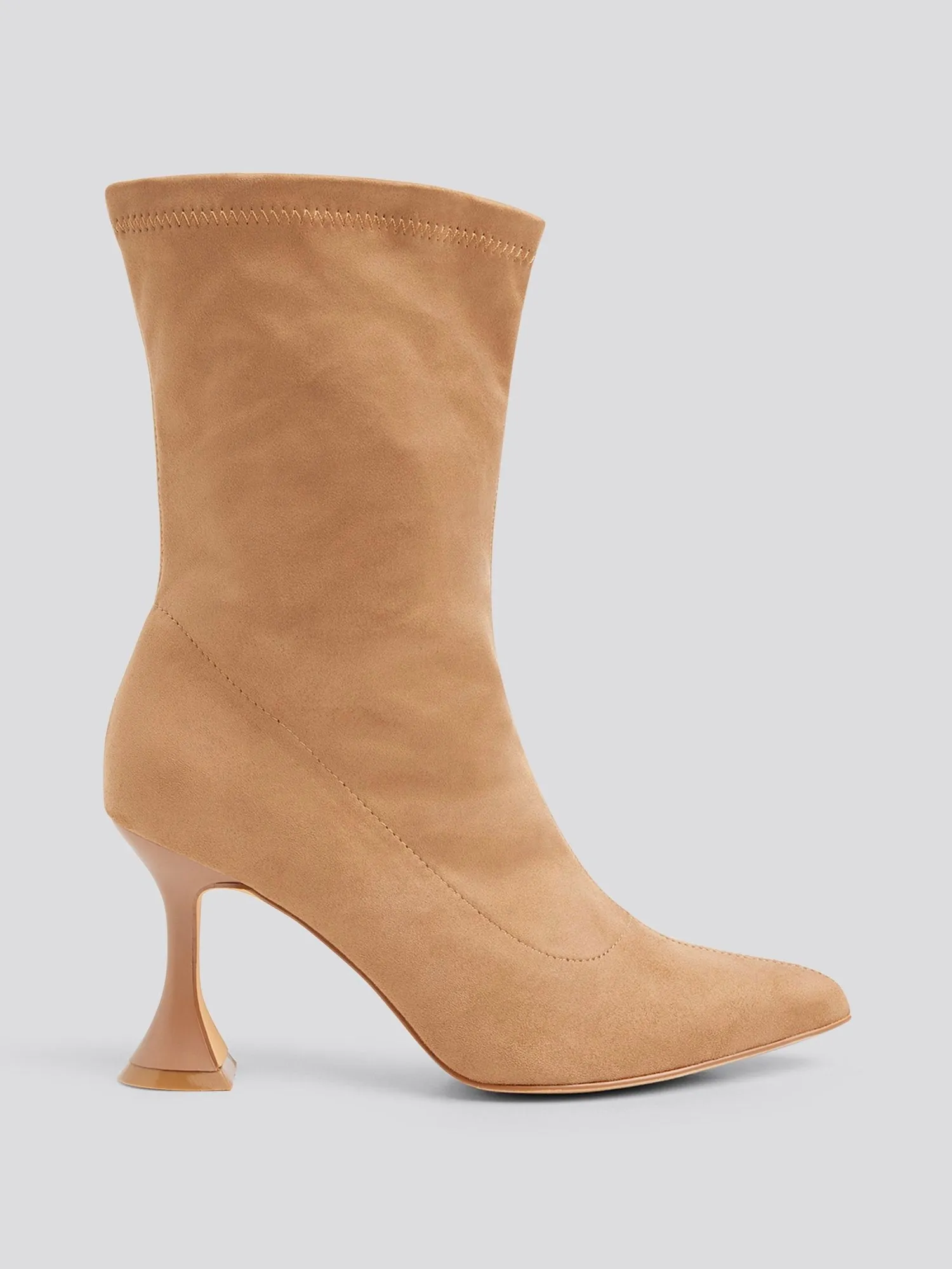 Janell Faux Stretch Suede Mid-Calf Wide Width Boots