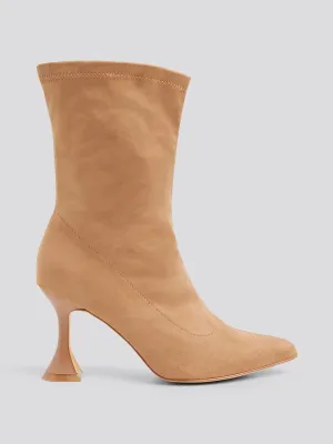 Janell Faux Stretch Suede Mid-Calf Wide Width Boots