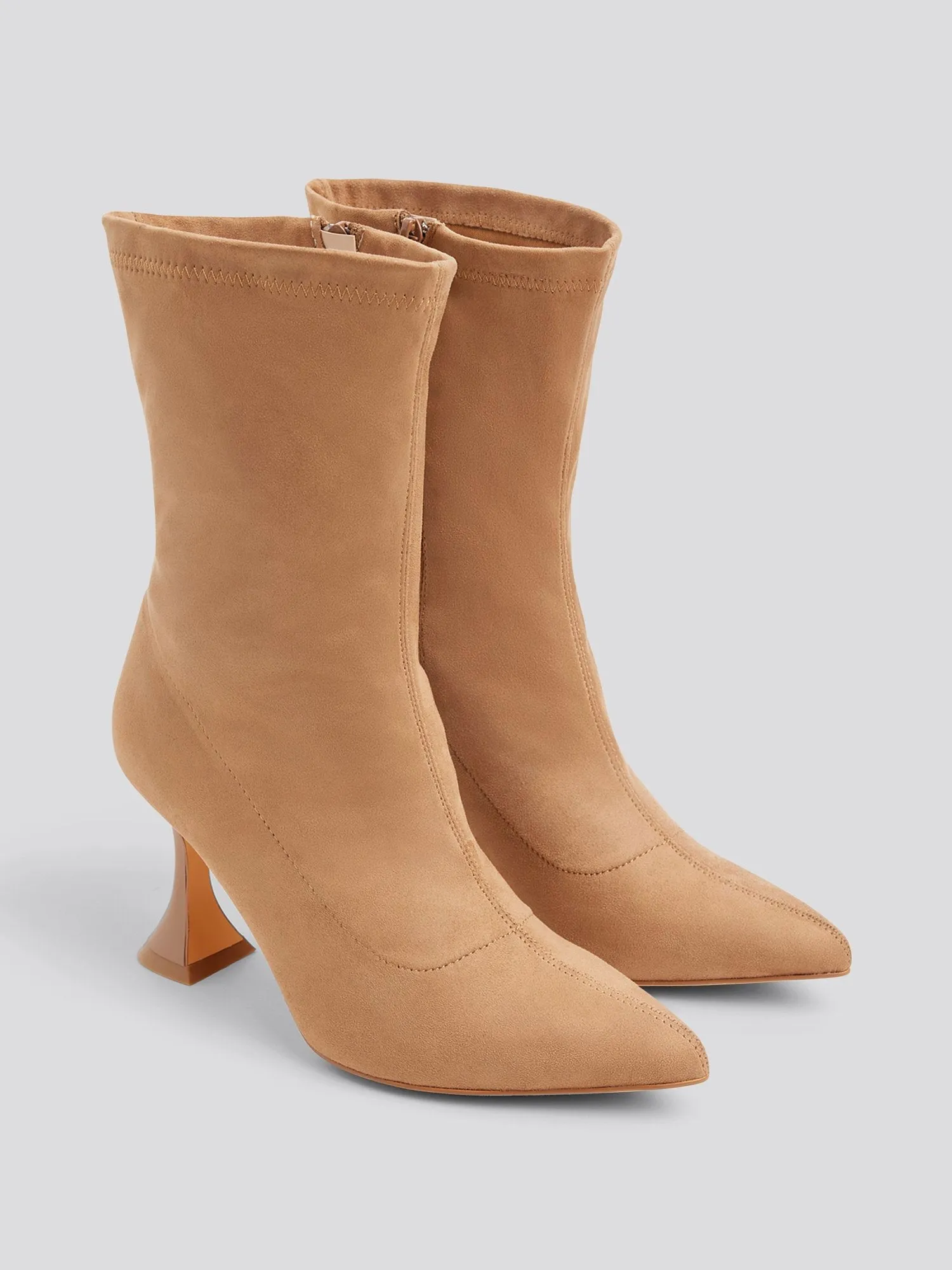 Janell Faux Stretch Suede Mid-Calf Wide Width Boots