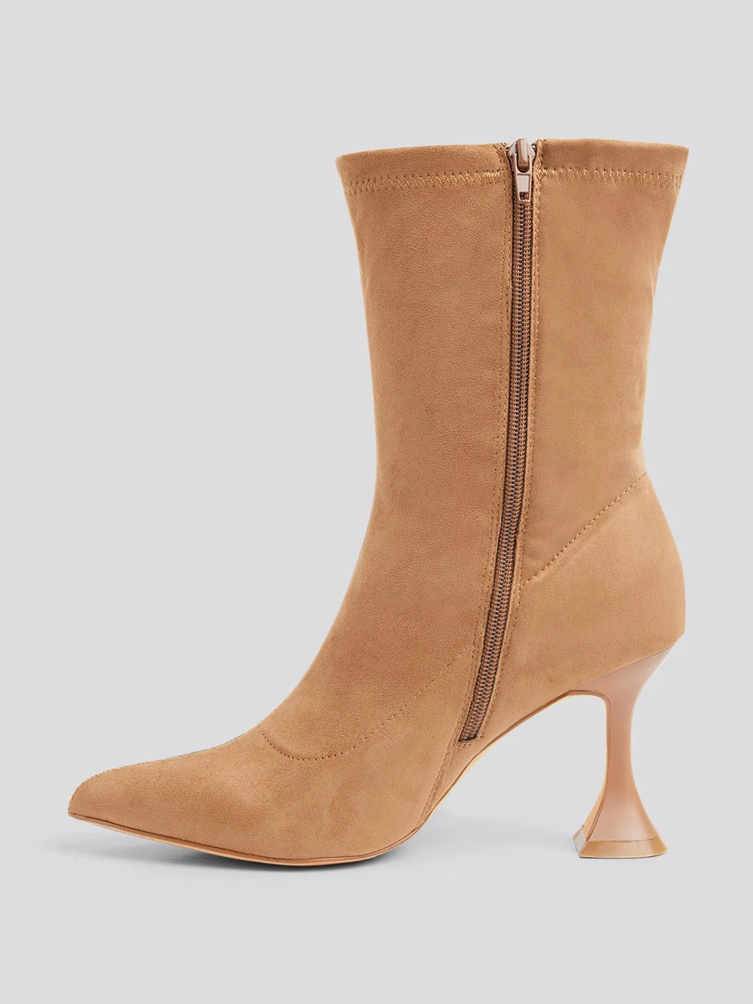 Janell Faux Stretch Suede Mid-Calf Wide Width Boots