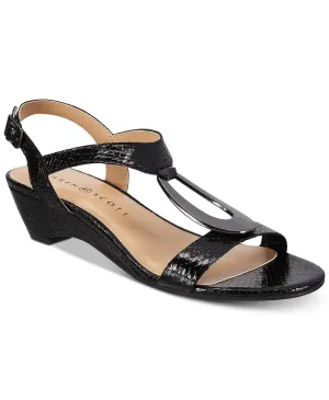 Karen Scott Women's Carmeyy Wedge Sandals  Color Black Size 9.5M