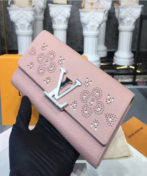 Louis Vuitton  Compact Wallet Taurillion Leather Magnolia