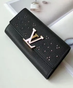 Louis Vuitton Compact Wallet Taurillion Leather Noir