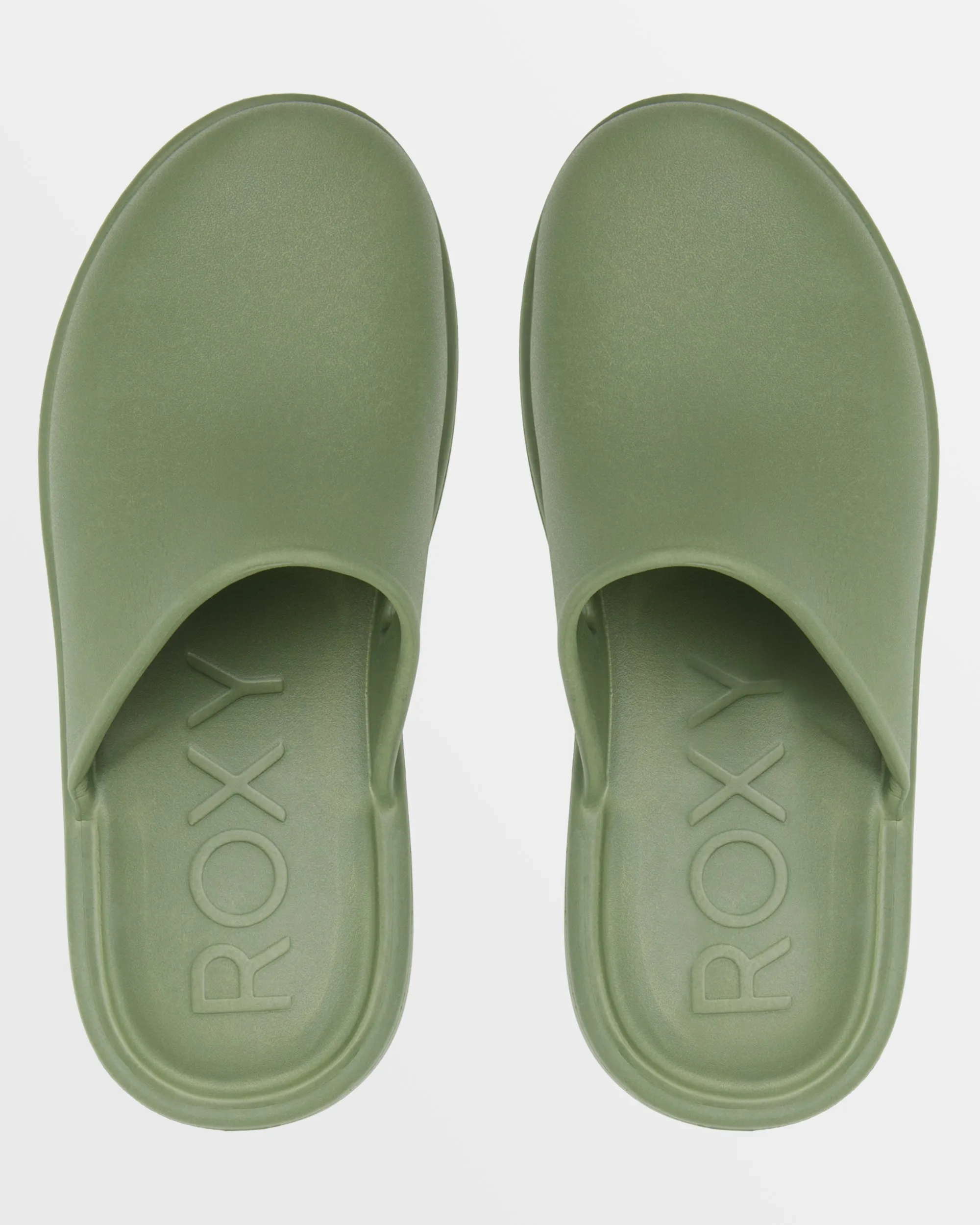 Maddy Platform Clogs - Oil Green