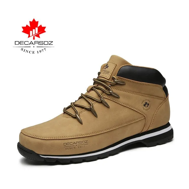 Men Basic Boots Shoes Men 2020 Spring Winter Fashion Casual Boots Men Brand Ankle Botas New leather Classic Lace-up Men Boots