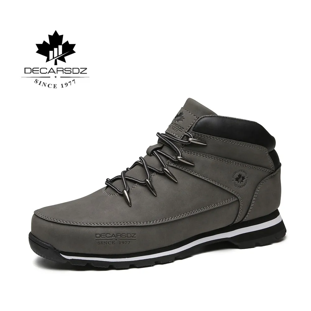 Men Basic Boots Shoes Men 2020 Spring Winter Fashion Casual Boots Men Brand Ankle Botas New leather Classic Lace-up Men Boots