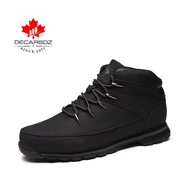 Men Basic Boots Shoes Men 2020 Spring Winter Fashion Casual Boots Men Brand Ankle Botas New leather Classic Lace-up Men Boots