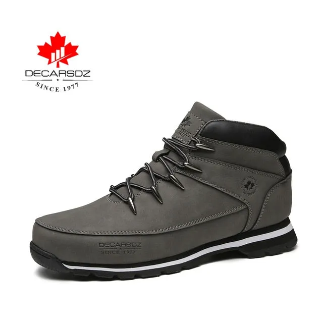 Men Basic Boots Shoes Men 2020 Spring Winter Fashion Casual Boots Men Brand Ankle Botas New leather Classic Lace-up Men Boots