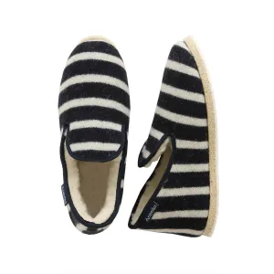 Men's Wool Slippers (NaVy   Cream Stripe)