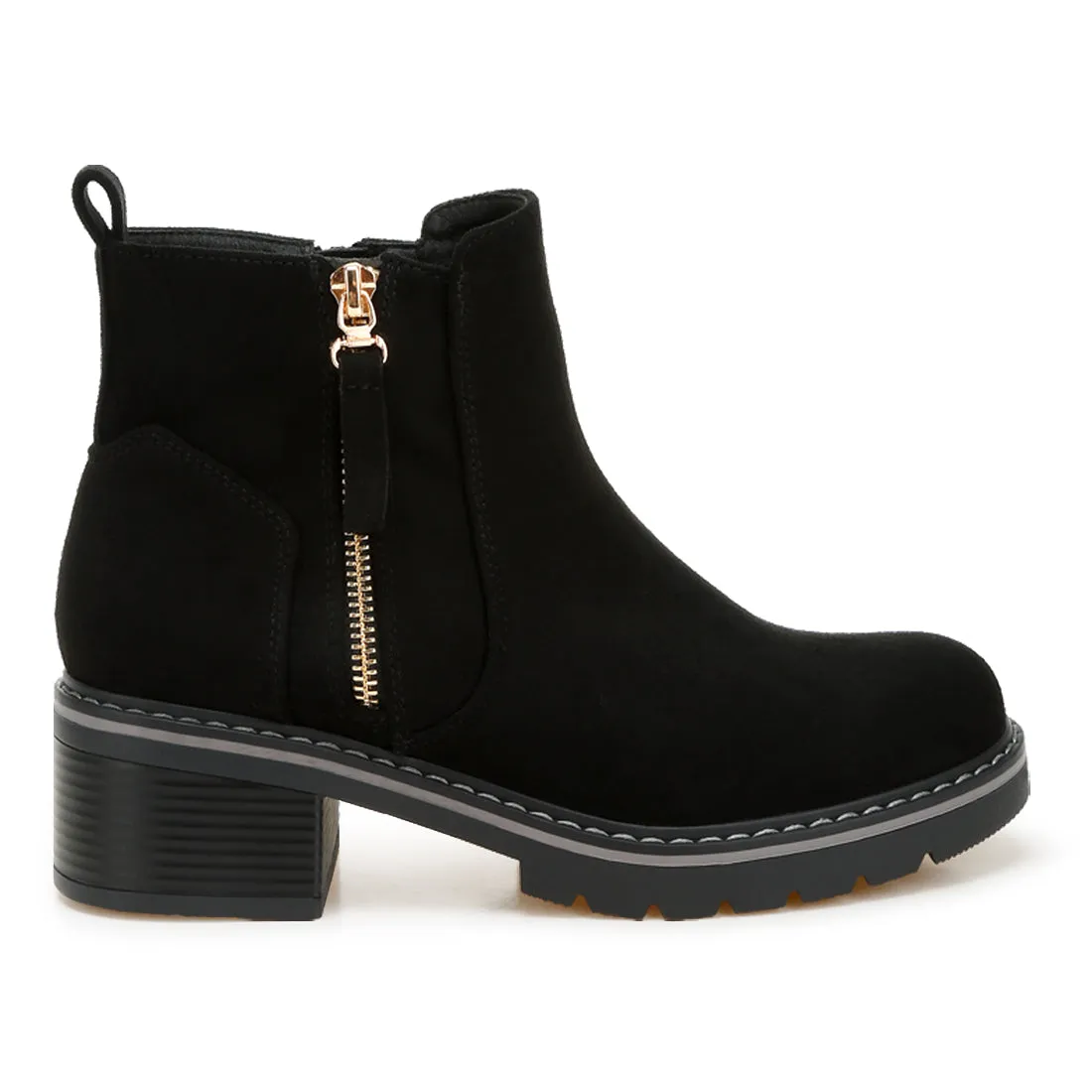 Microfiber Zipper Boots