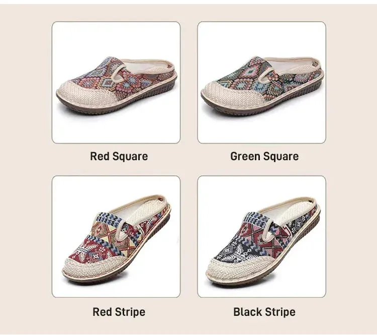 New cloth shoes straw woven casual ethnic style