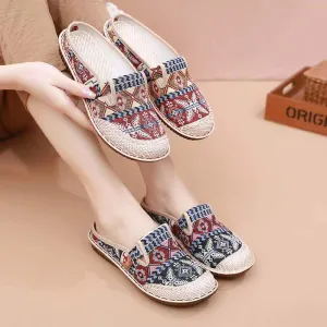 New cloth shoes straw woven casual ethnic style