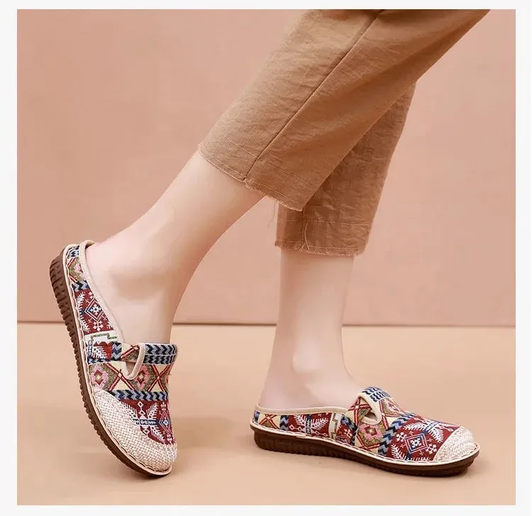 New cloth shoes straw woven casual ethnic style