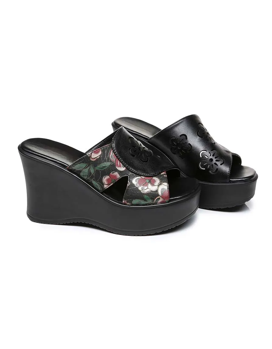 New Women Retro Platform Wedge Heels