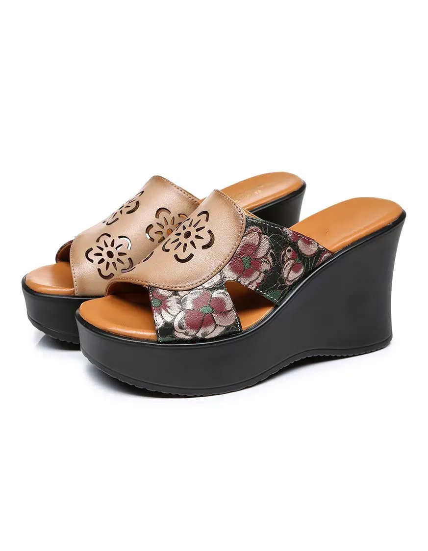 New Women Retro Platform Wedge Heels