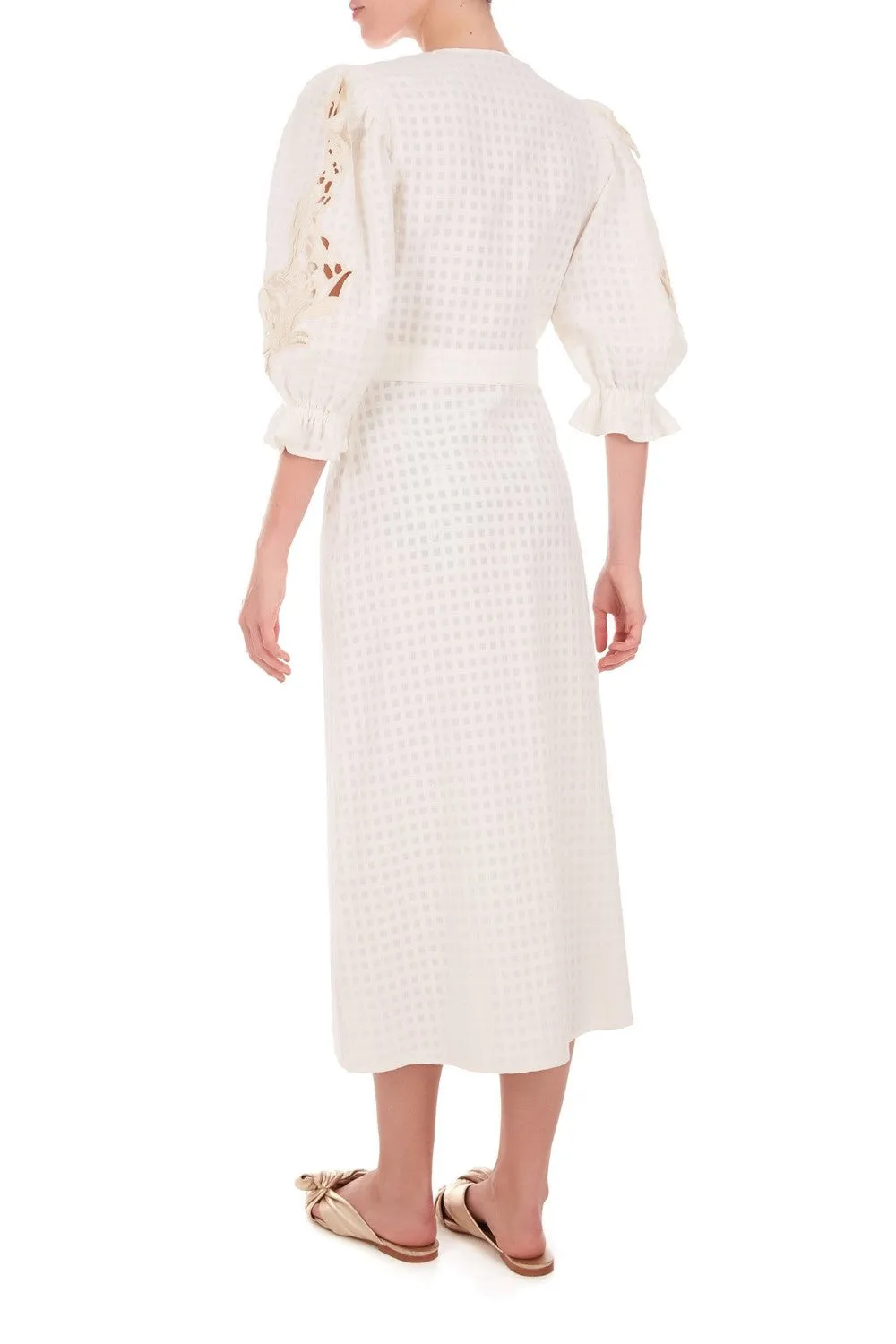 Porto Embroidery Long Robe