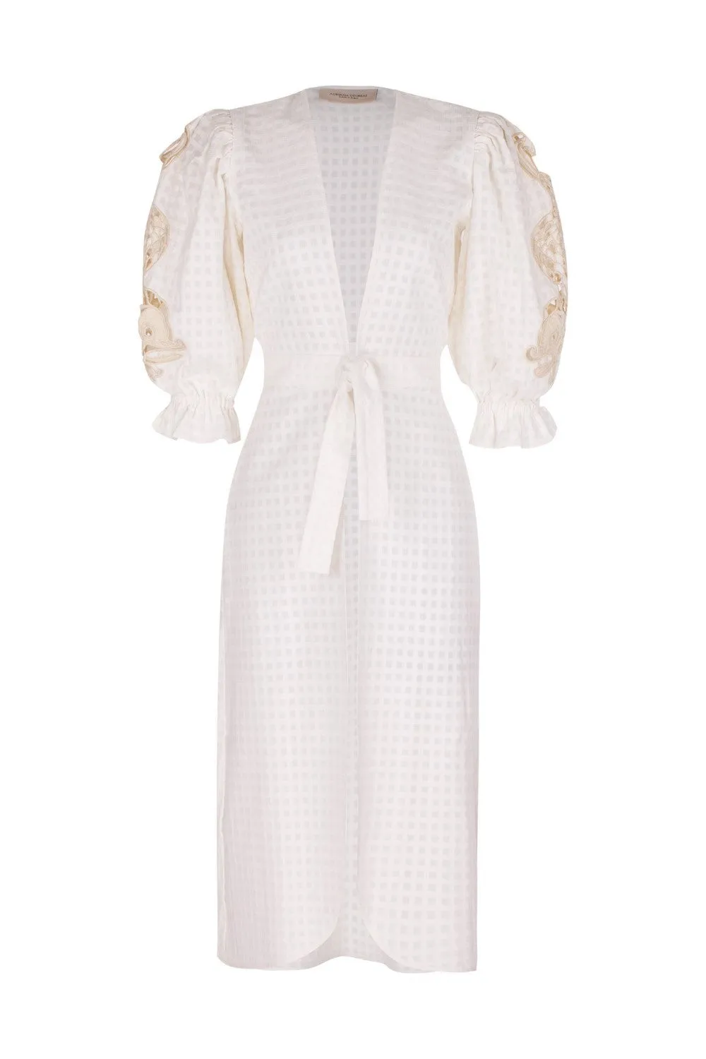 Porto Embroidery Long Robe