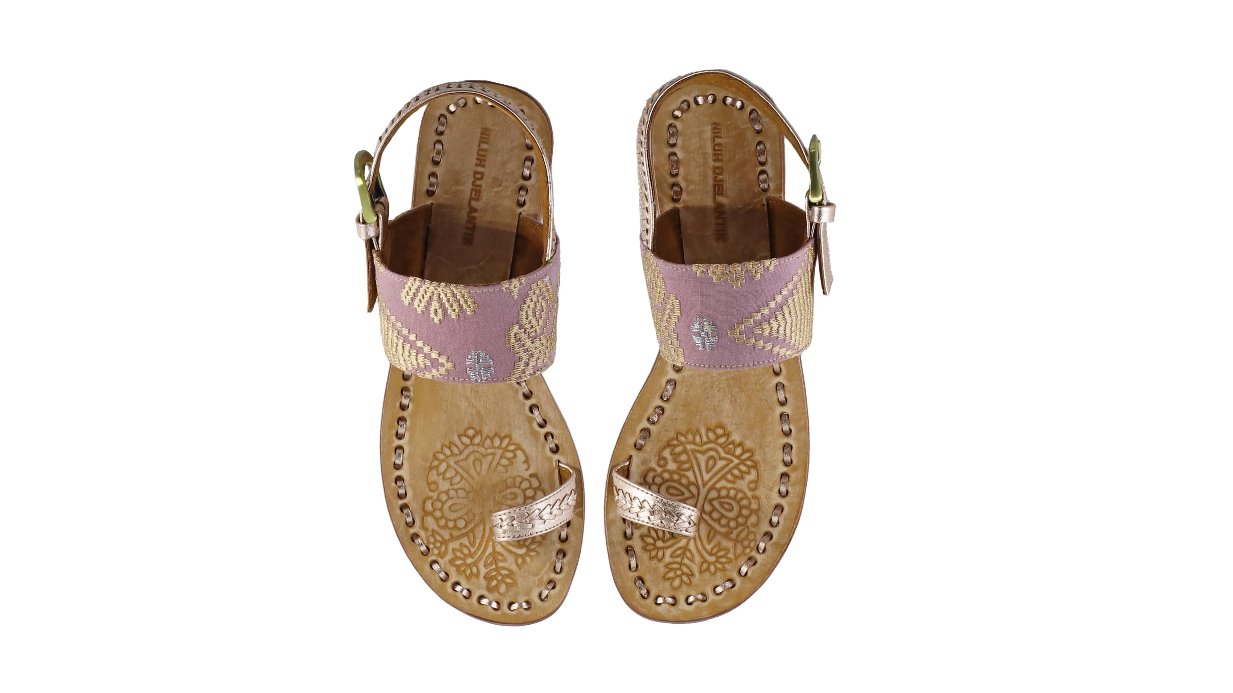 Prana 20mm Flat - Rose Gold & Lavender Songket