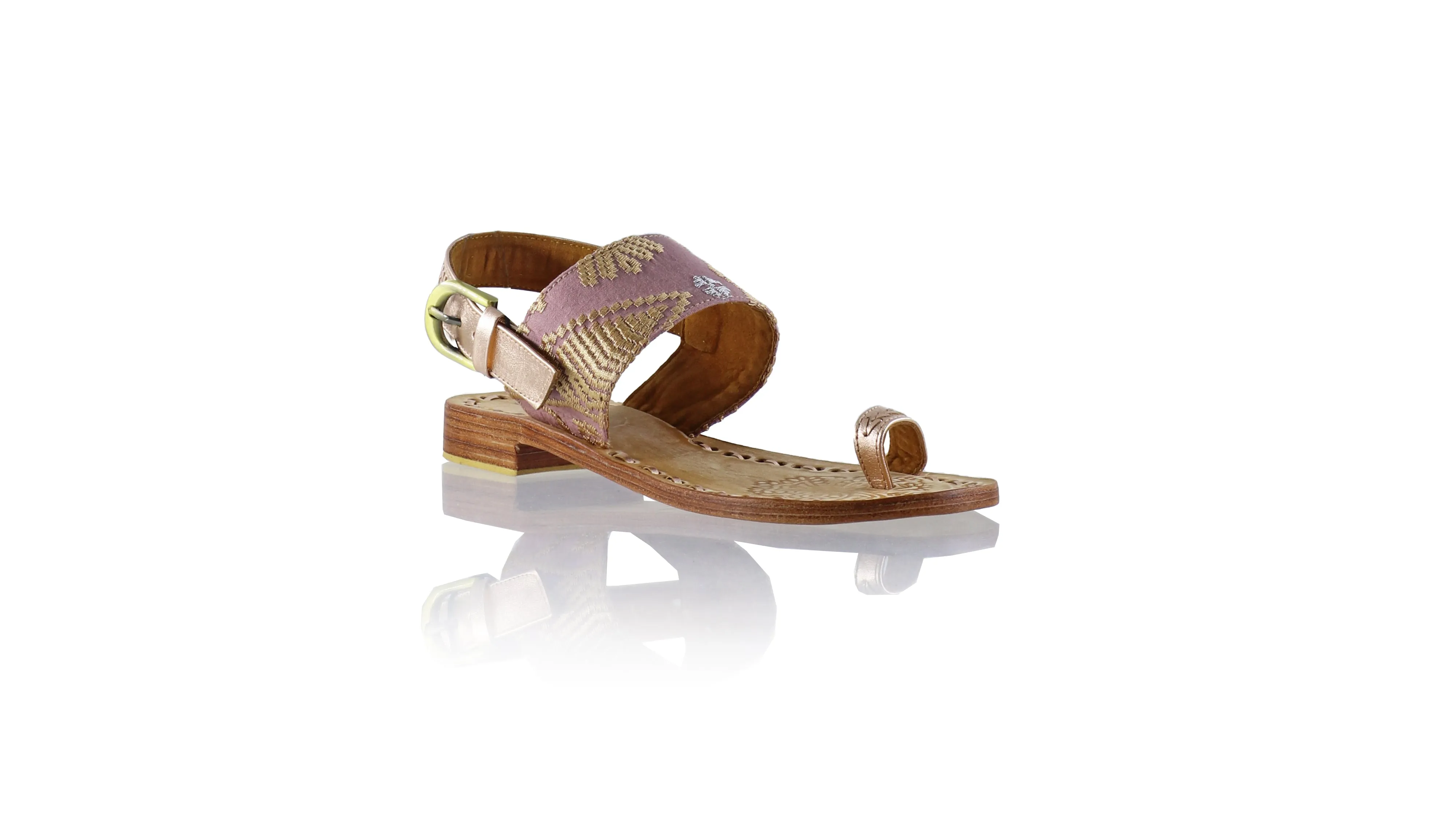Prana 20mm Flat - Rose Gold & Lavender Songket