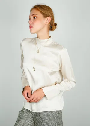 SLF Ivy Satin Top in Birch