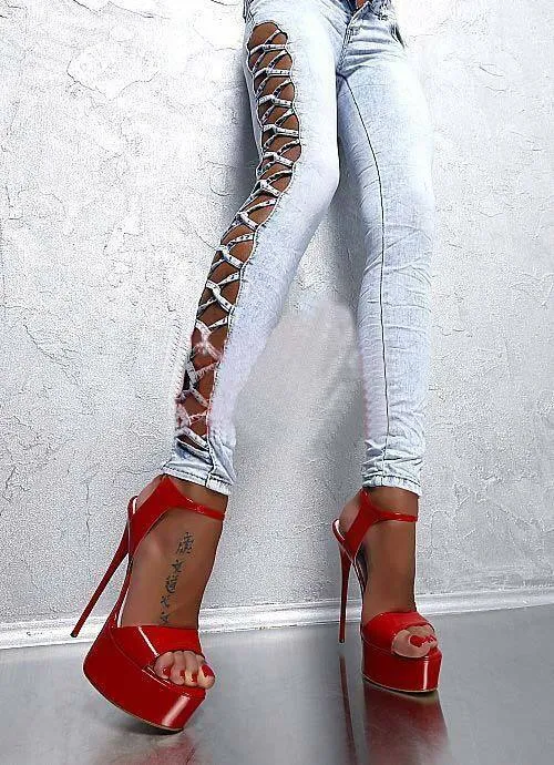 Stiletto Heel PU Pure color Peep Toe Sandals