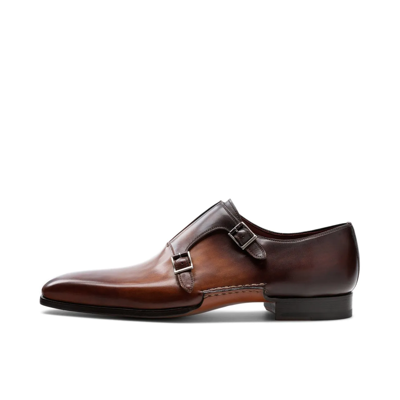 Tan & Brown Leather Ballina Monk Straps Shoes