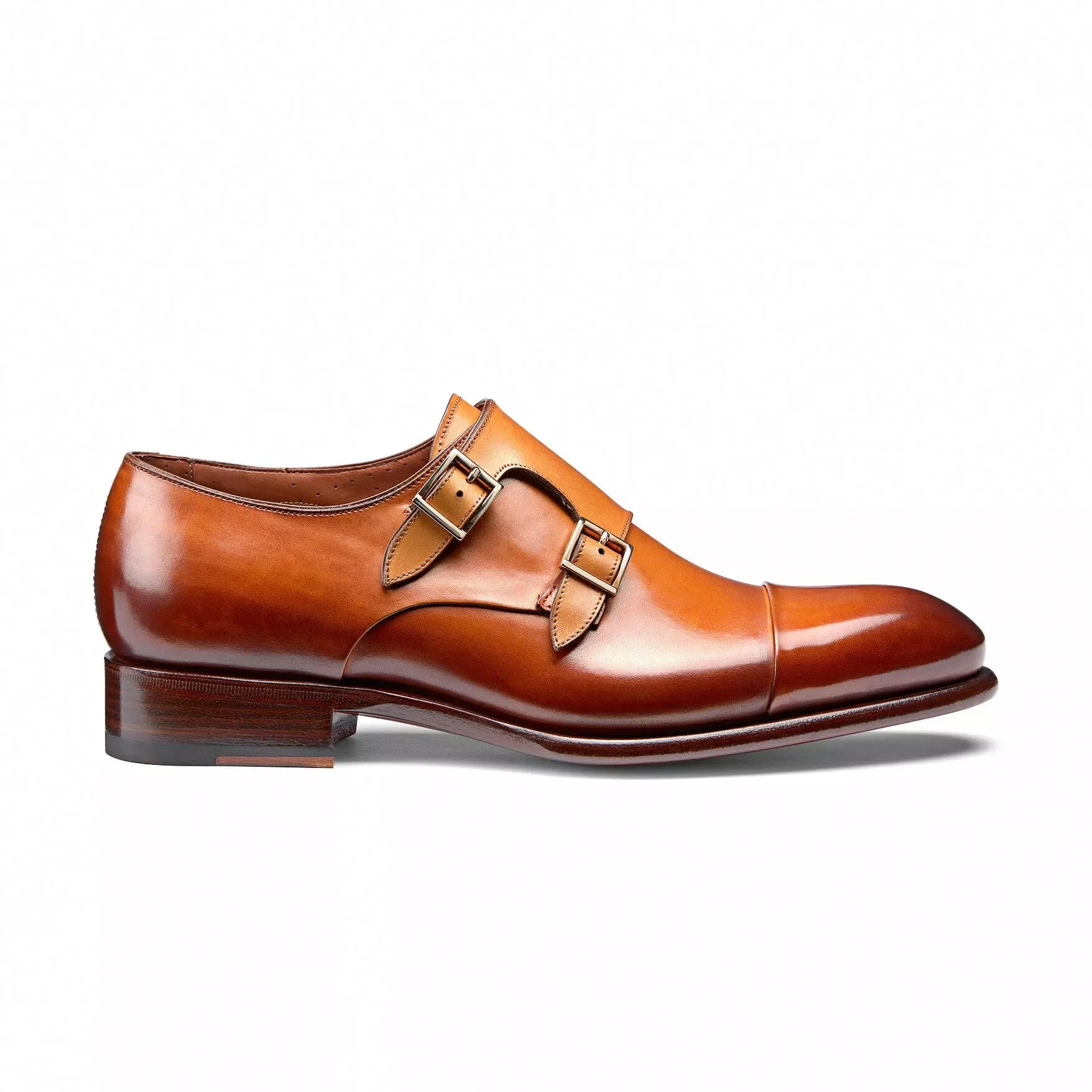 Tan Leather Castle Monk Straps - Formal Shoes